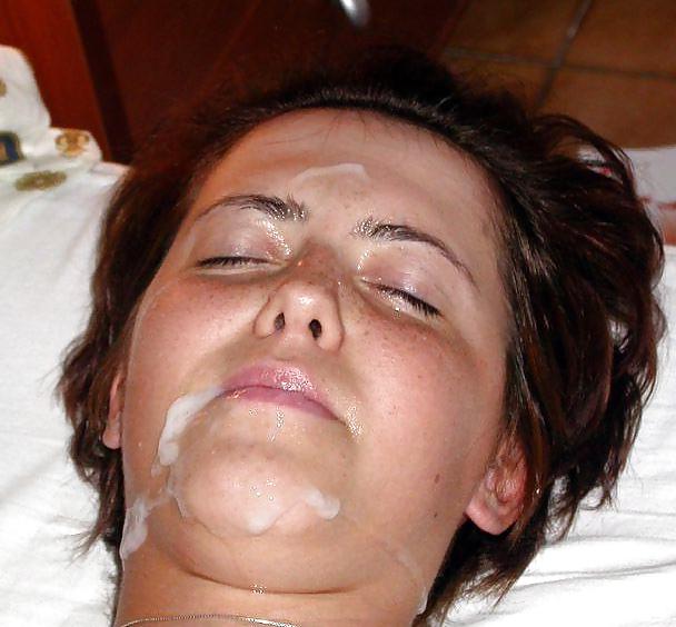 15P Cum Faces - Amateurs with spooge faces