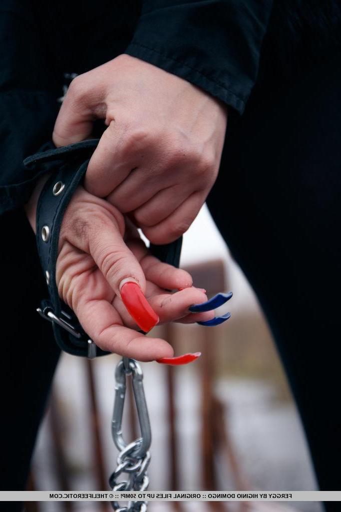 16P Ferggy gets chained up outside and touches herself