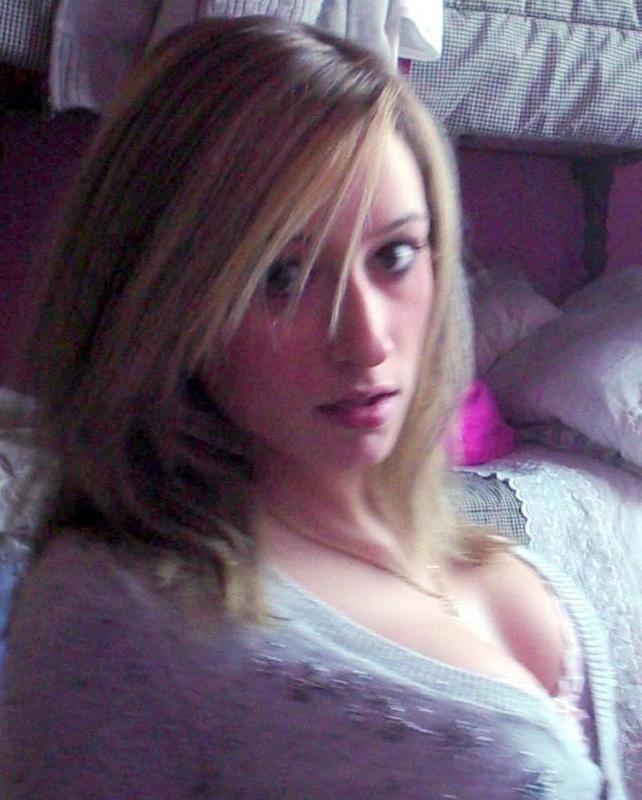 14P Blonde amateur chick teases by posing sexy