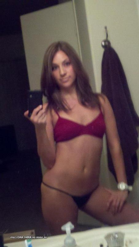 14P Pictures of a sexy brunette teen girlfriend taking pics of herself
