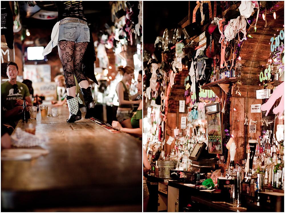 25P Mädchen tanzen auf der Bar, darunter Coyote Ugly