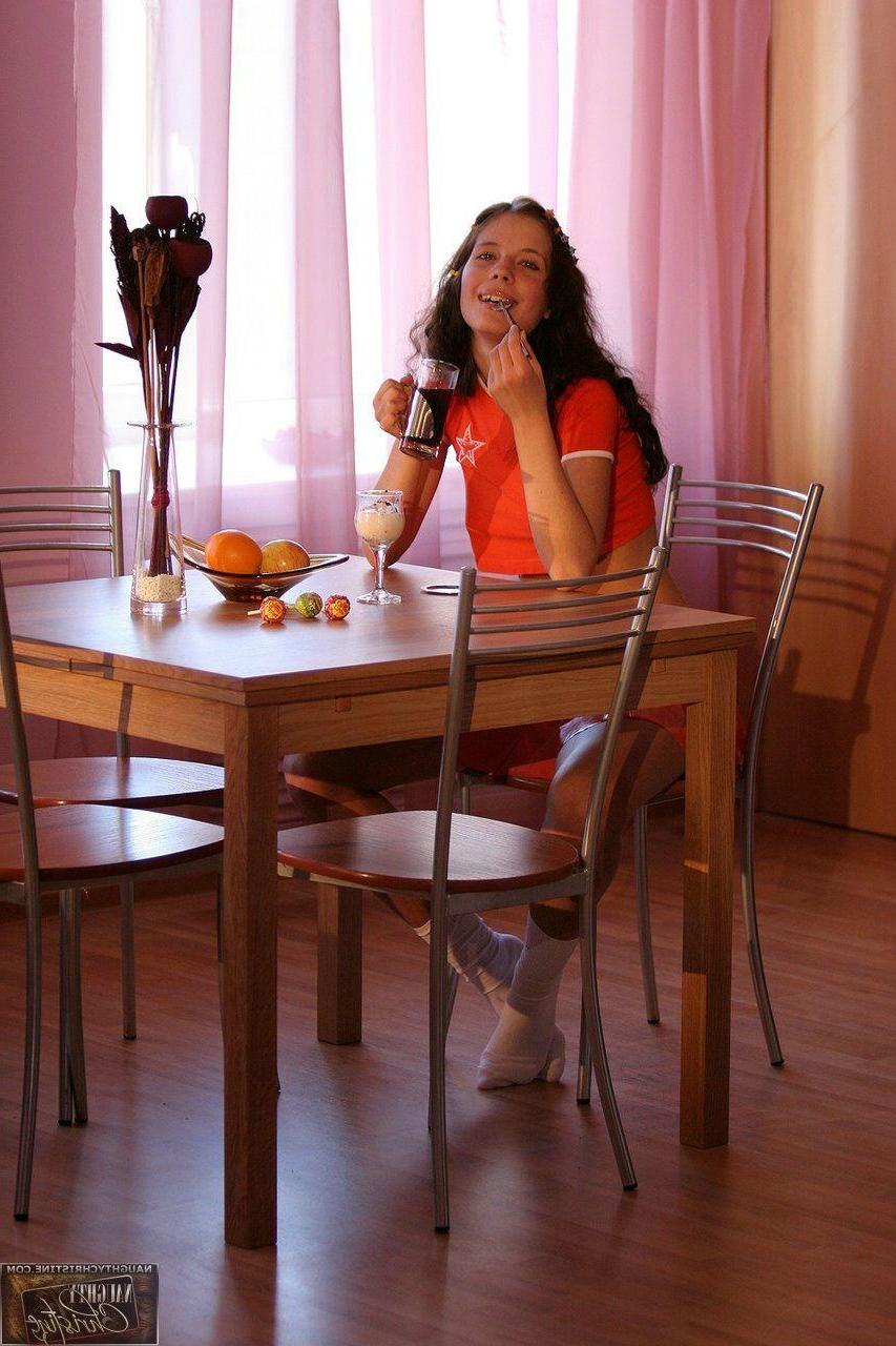 15P Pictures of teen amateur Naughty Christine being a naughty girl