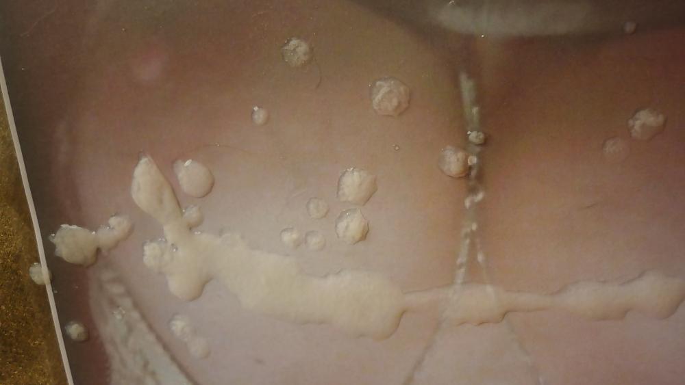 7P Freakstah's tits get a cum bath from TosserTim