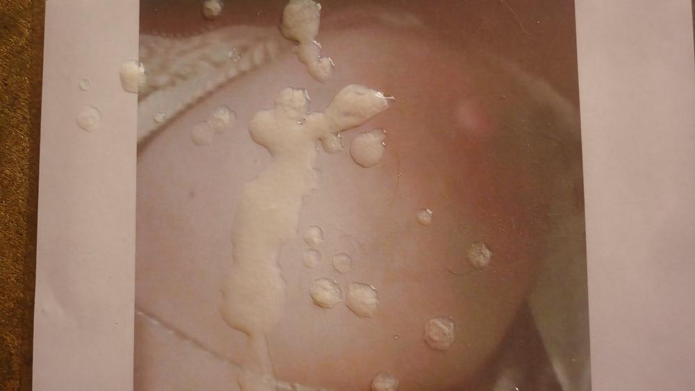 7P Freakstah's tits get a cum bath from TosserTim