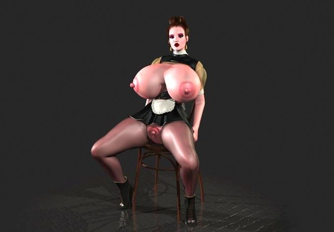 12P Huge breasted 3D toon shows tits and puffy pussy