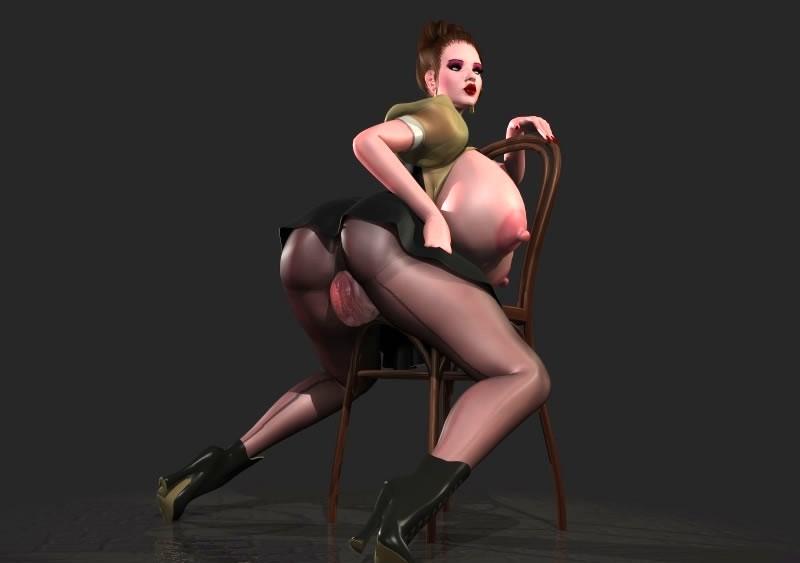 12P Huge breasted 3D toon shows tits and puffy pussy