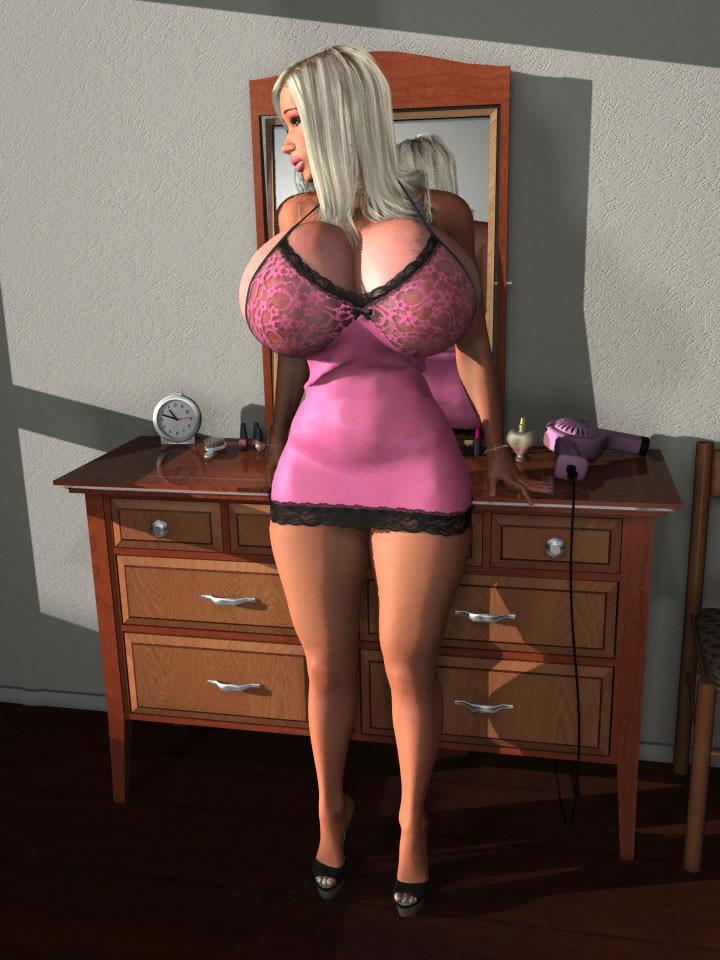 12P Big breasted 3D toon hottie shows her amazing body