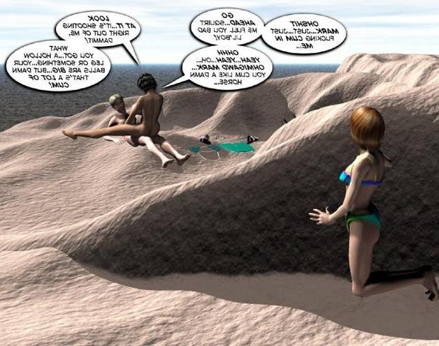 15P teenage huge cock on a beach 3D porn cartoon story adult comics