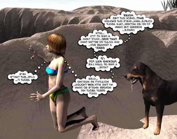 15P teenage huge cock on a beach 3D porn cartoon story adult comics