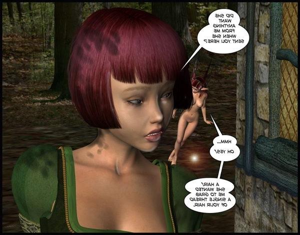16P Nude pretty elf 3D anime cartoons about young redhead petite
