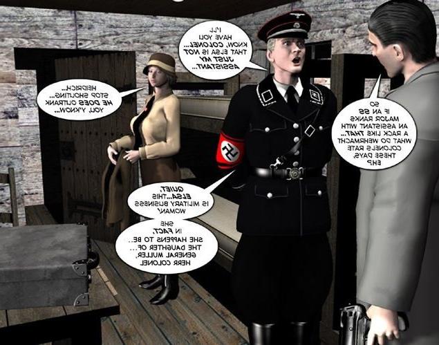 16P 3D comics anime about bizarre hardcore couple in military unifor