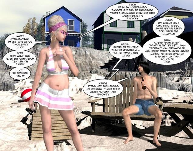 17P Granny hairy pussy in shower 3D erotic comics