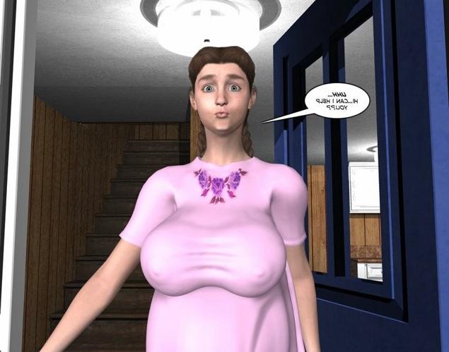 17P Granny hairy pussy in shower 3D erotic comics