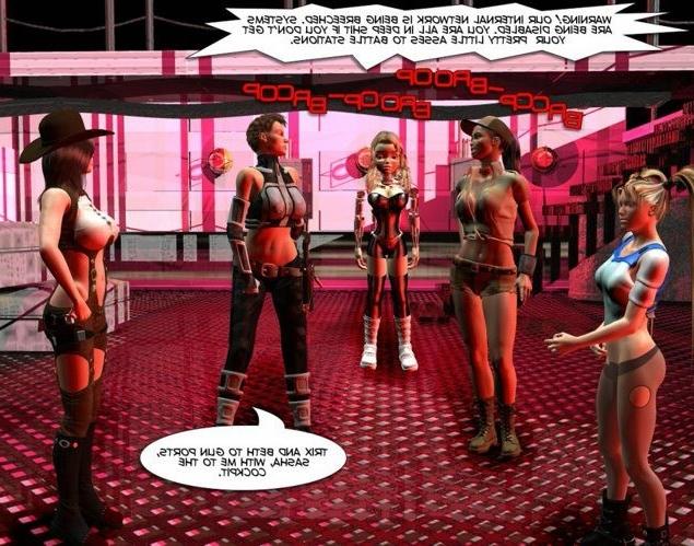 16P Space amazons under arrest 3D porn comics