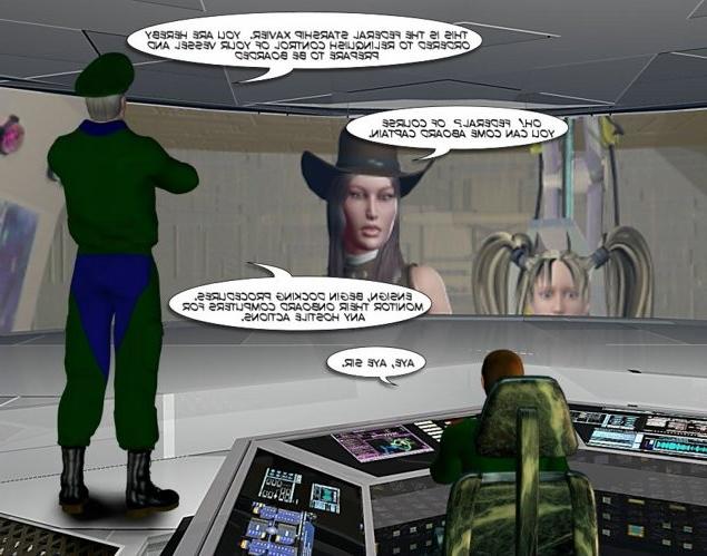 16P Space amazons under arrest 3D porn comics