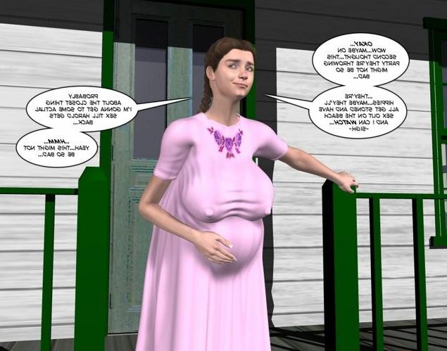 17P Voyeur orgasm of pregnant chubby 3D sex comics