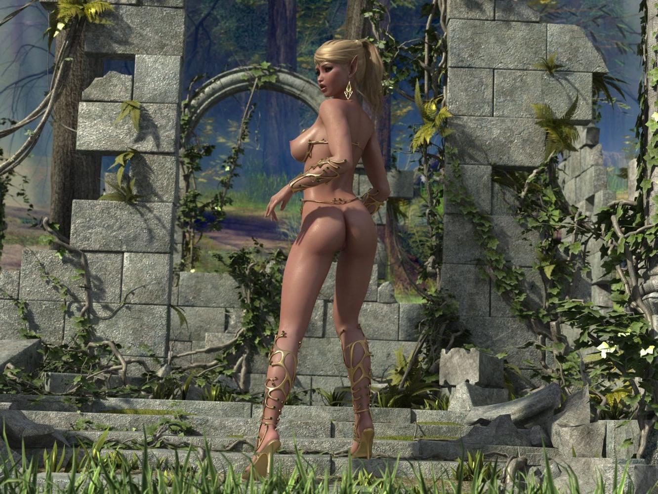 15P Dozen of 3d toon goblins fucking a lucky blonde teen elf