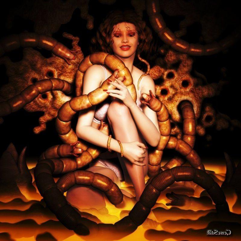 15P Pretty 3d teen babes getting fucked by different creatures with tentacles