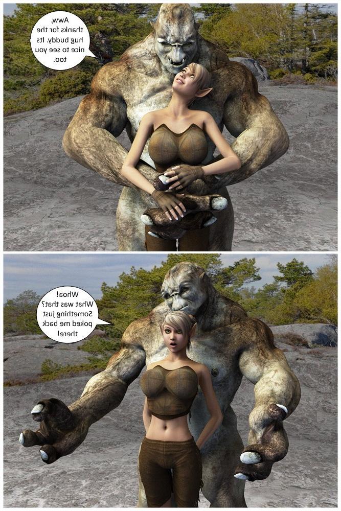 20P Big troll with a huge cock driving 3d anime elf in mad sex action