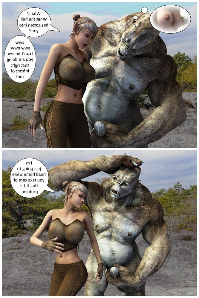 20P Big troll with a huge cock driving 3d anime elf in mad sex action