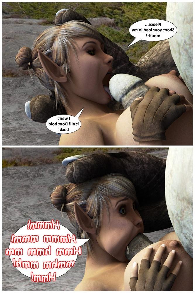 20P Big troll with a huge cock driving 3d anime elf in mad sex action