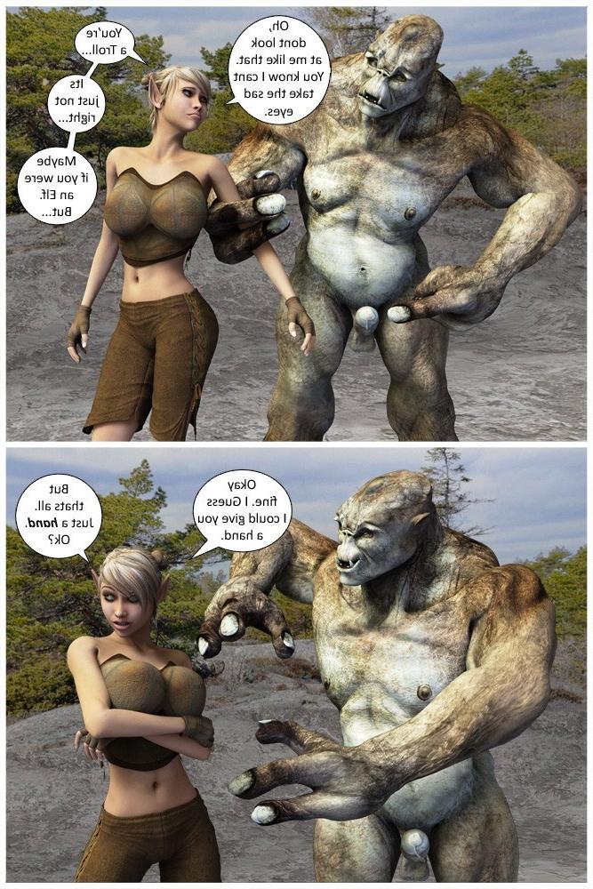20P Big troll with a huge cock driving 3d anime elf in mad sex action