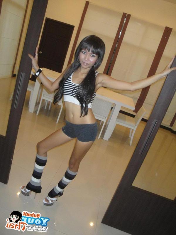 16P Little Thai teen named O shows off her little petite body