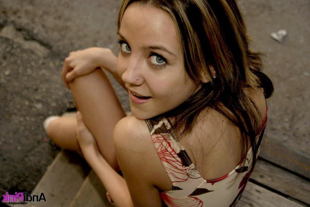16P Cute teen girl in dress