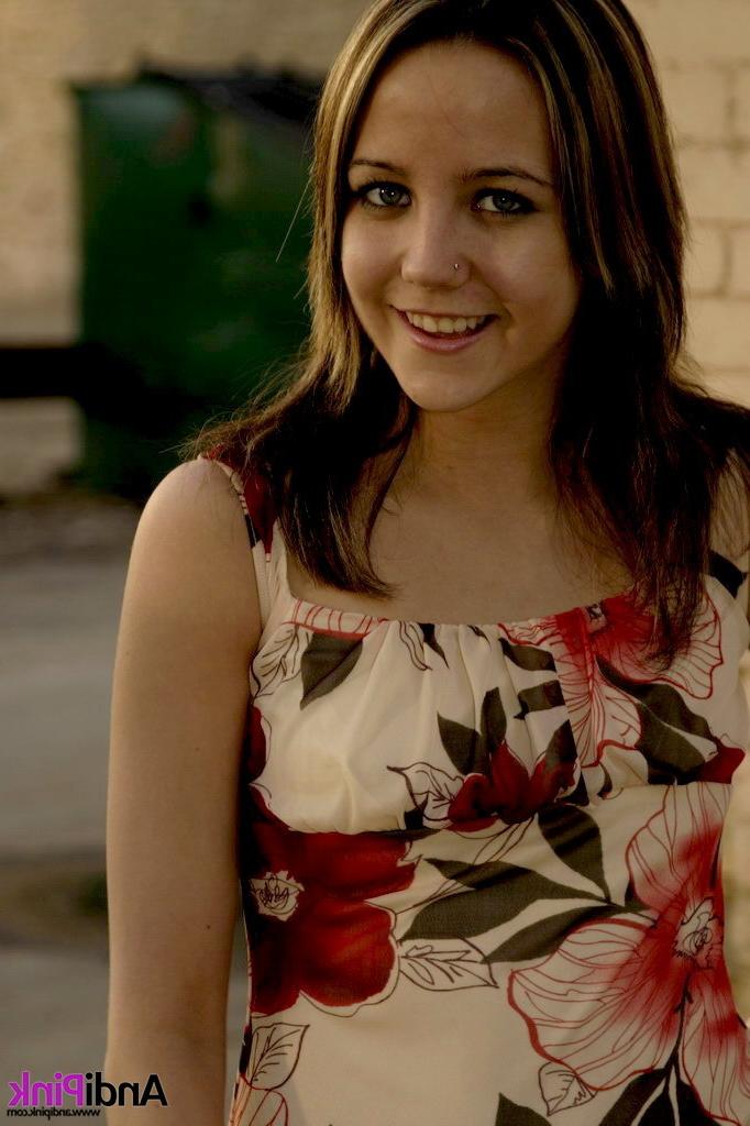 16P Cute teen girl in dress