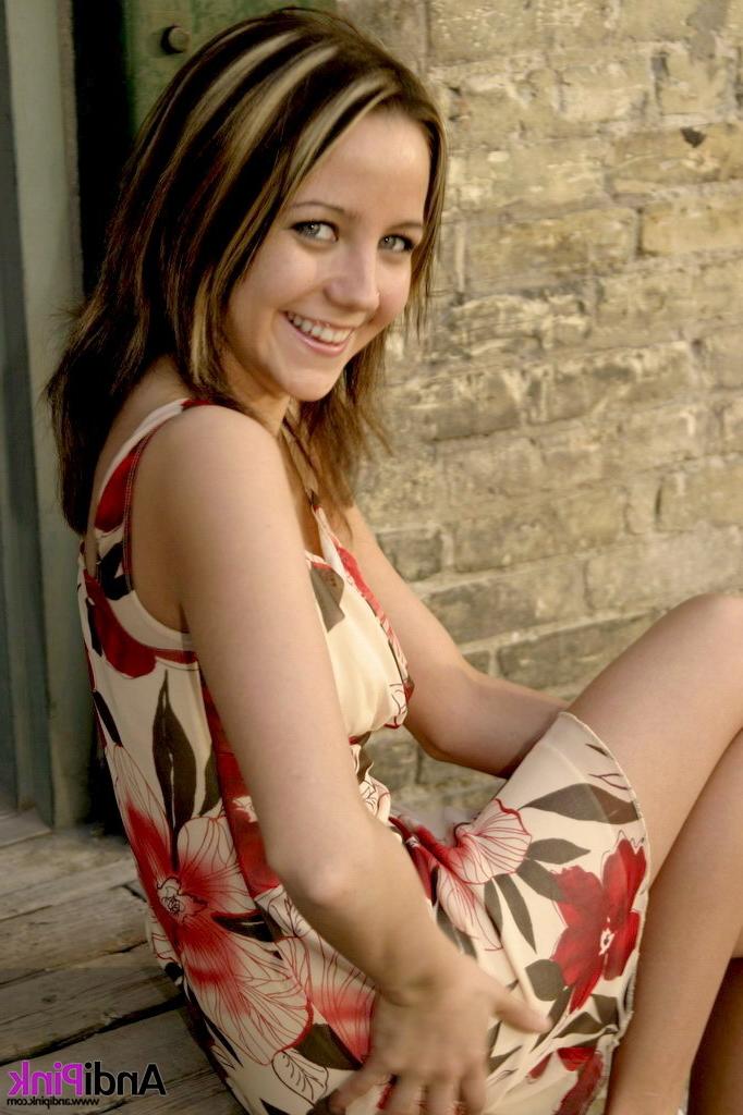 16P Cute teen girl in dress