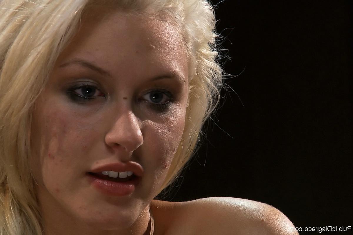 24P Hot Blonde Disgraced in Bar
