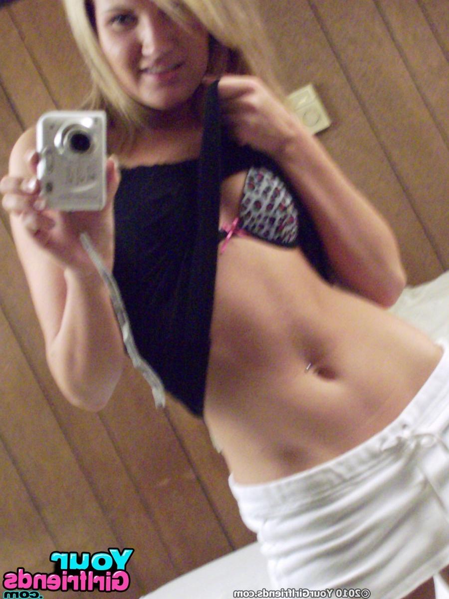 11P Hot blonde girlfriend takes some hot naked self mirror pics to sell  post.
