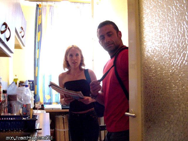 12P Tight blonde sucks and fucks some dude for the rent