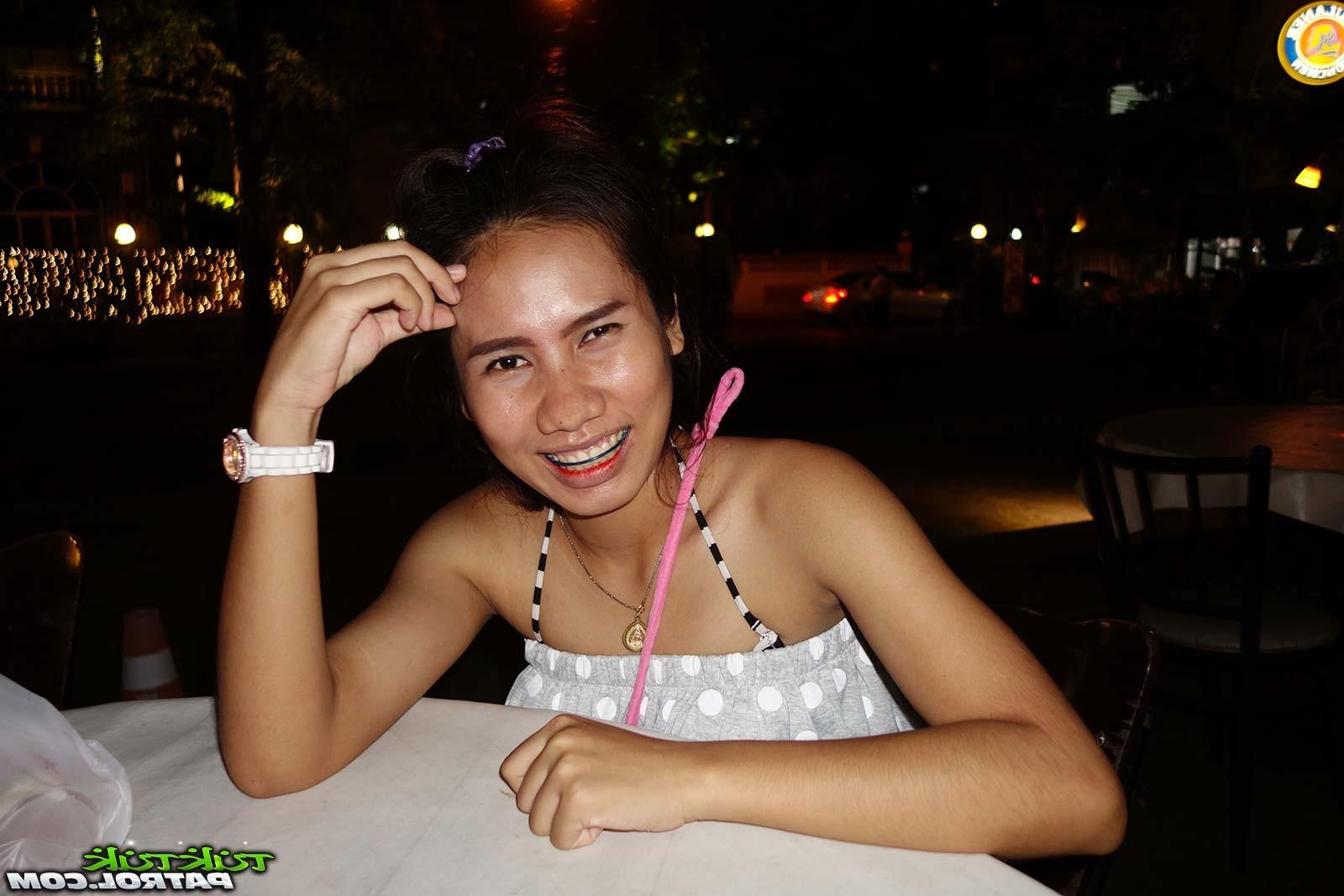 12P Cute Thai babe in braces fucks traveler with panties on and off 