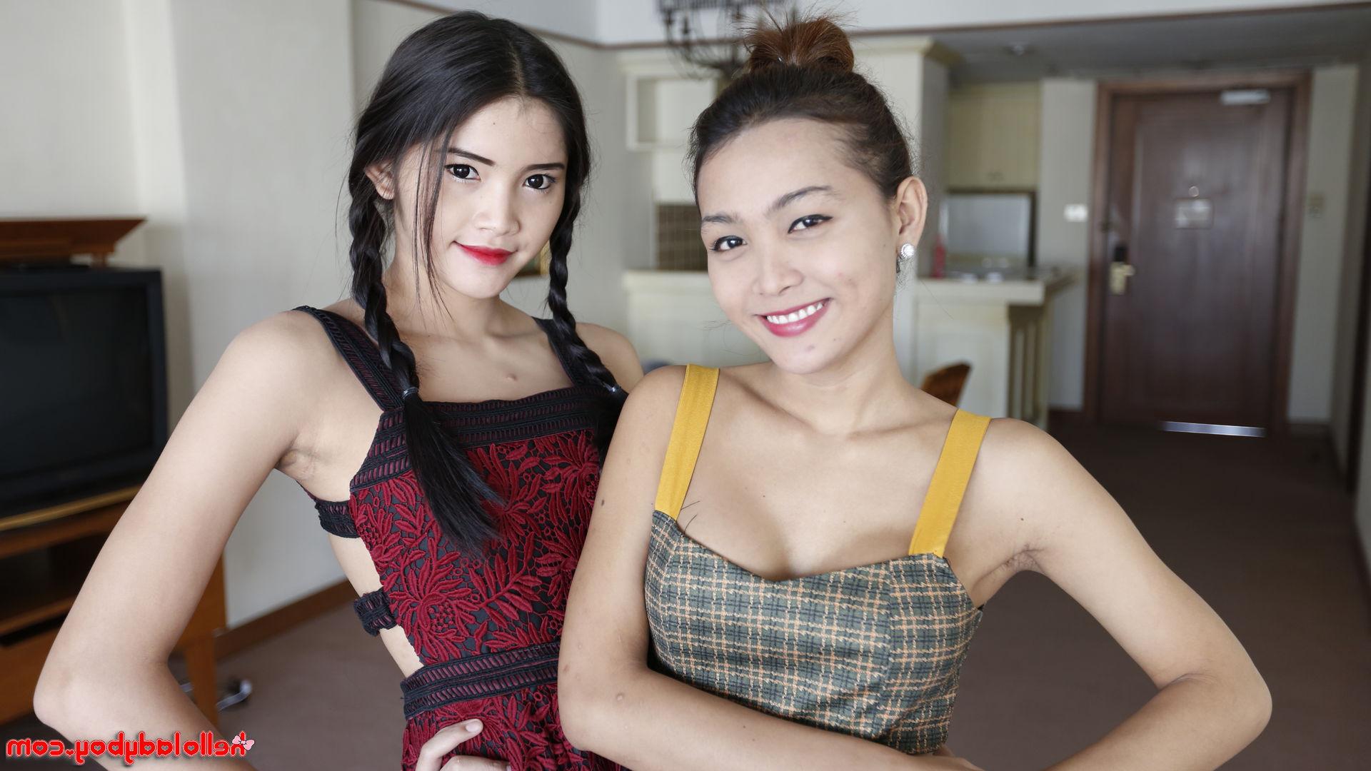 12P Thai shemales Ice and Samy suck and fuck white tourist