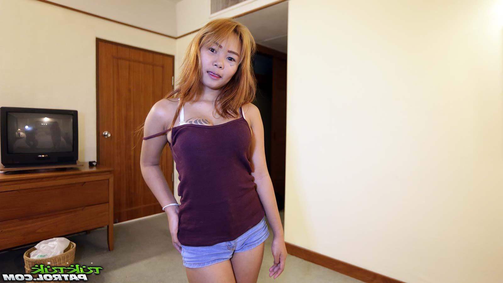 12P Tattooed Thai girl next door with big tits picked up strips on c