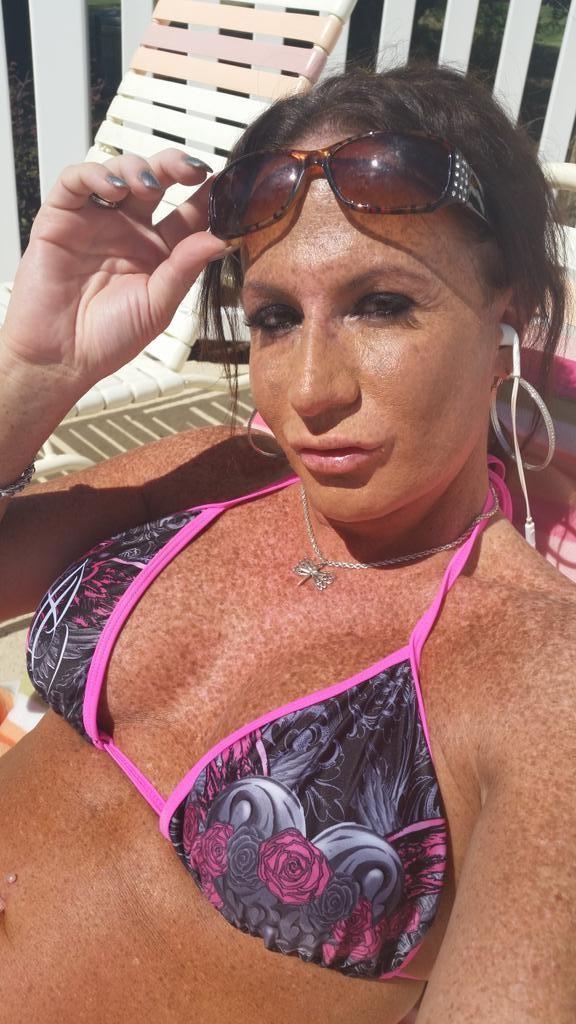 10P Freckled bikini shemale
