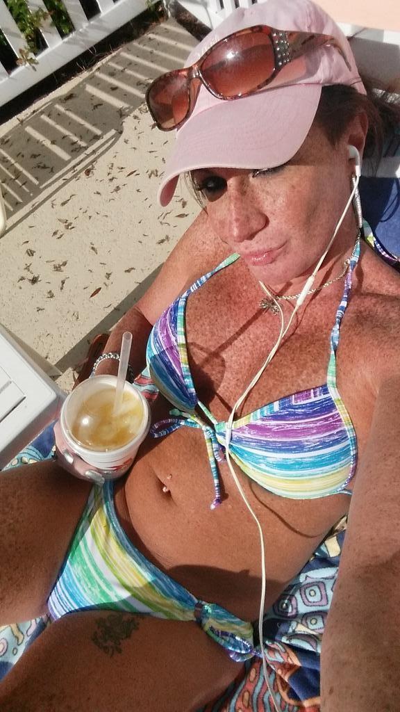 10P Freckled bikini shemale