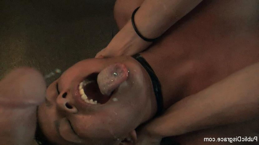 15P Hot Brunette is Tied Up in the Streets and Fucked in a Bar!