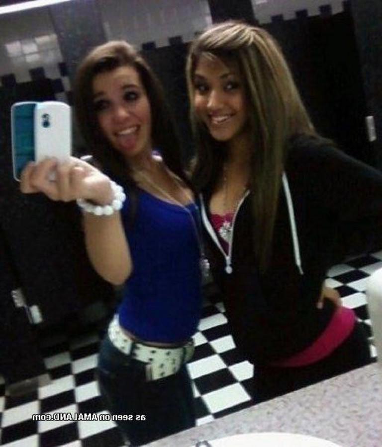 12P Selection of a naughty mexican hottie posing with her bffs