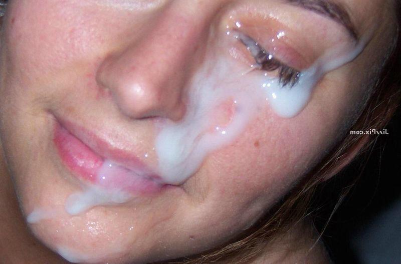 15P Real amateur girls taking cum facials