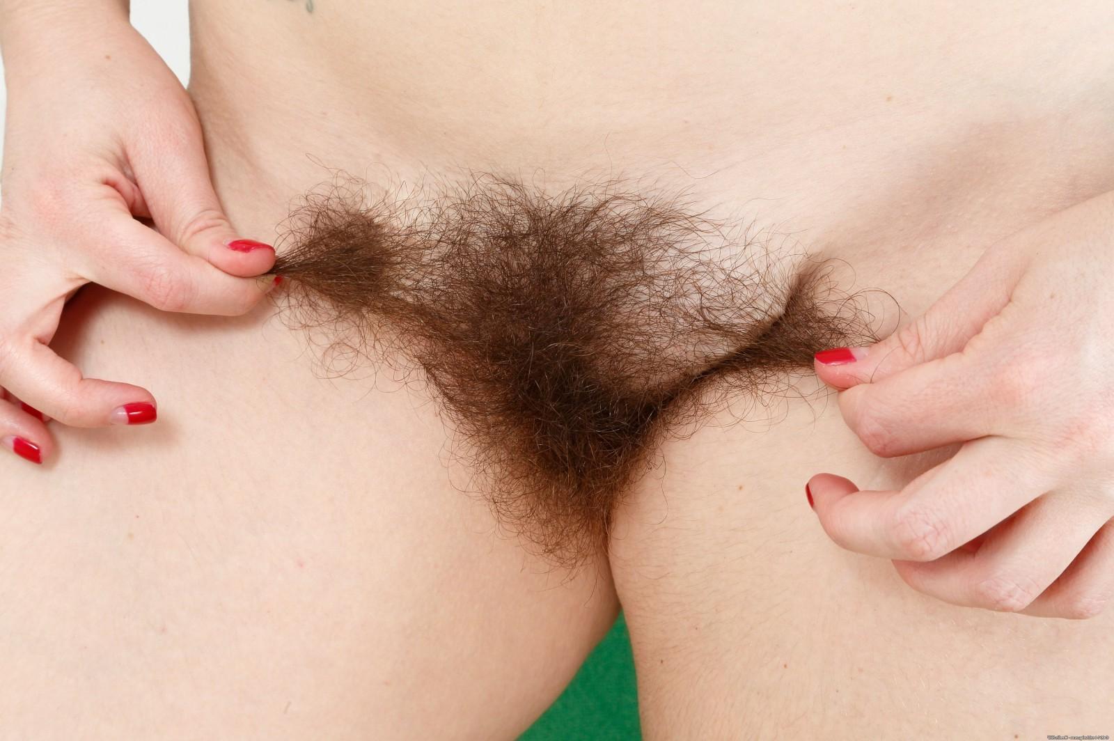 15P Chubby pale hairy amateur Simone spreading furry pussy