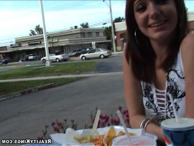 16P Beautigul teen beau gets picked up at the restaurant bar for some amazing spy ca