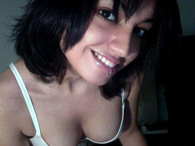 8P Home cam shoots sweet girl demonstrating big boobs