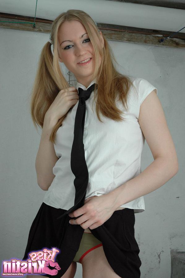 12P Kristin dressed up as a School Girl!