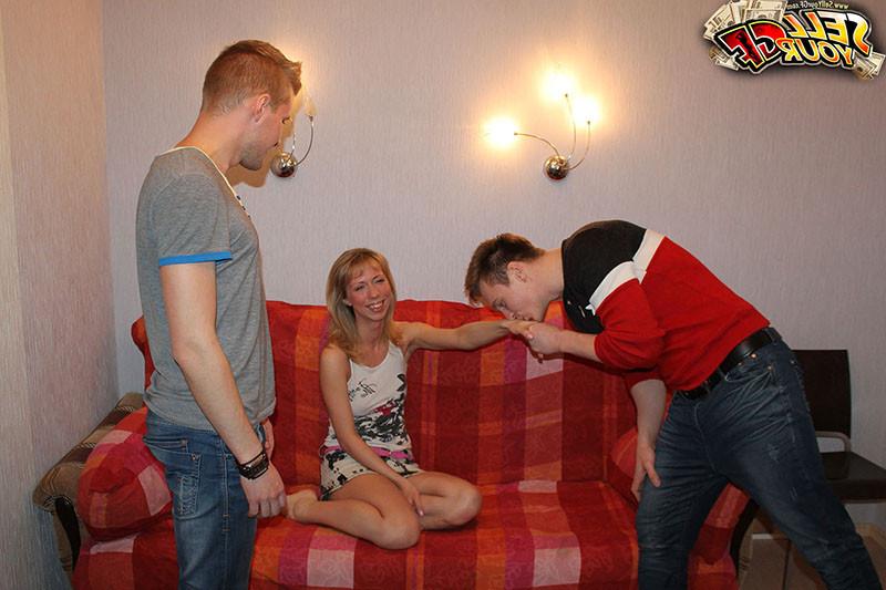 16P Seductive blonde hottie gets banged before her boyfriend