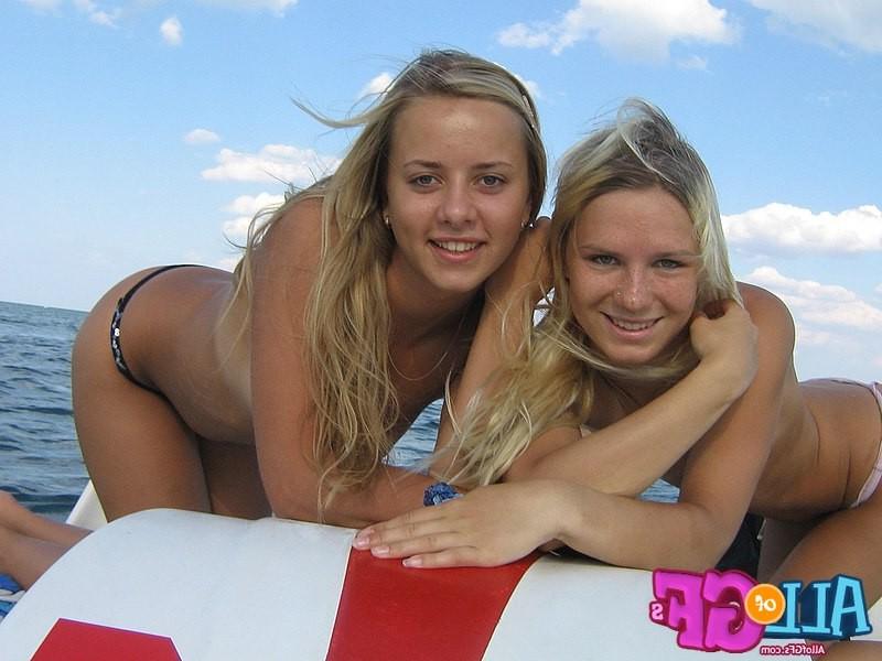12P Hot girl friends have hot beach fun