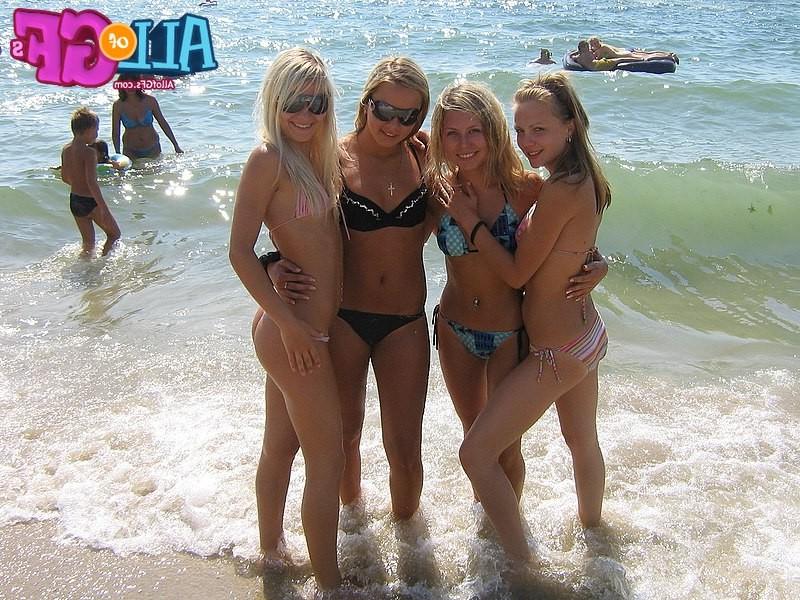 12P Hot girl friends have hot beach fun