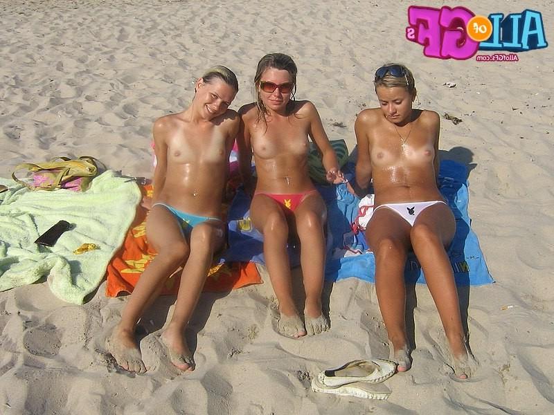12P Hot girl friends have hot beach fun