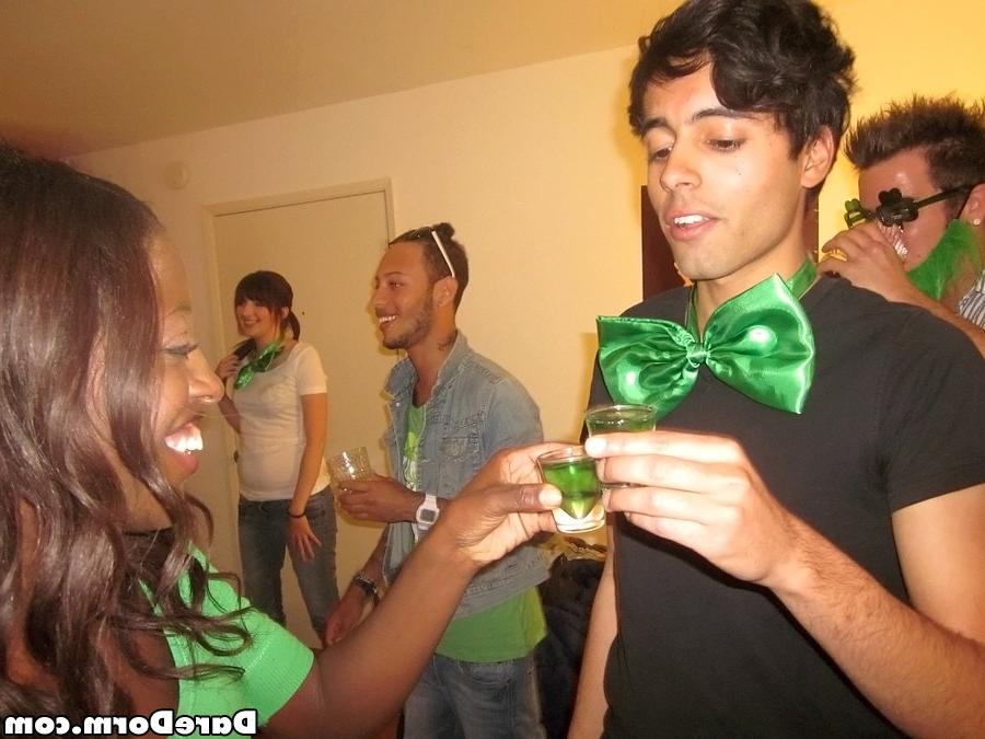 12P Crazy hot college babes fucked hard in this happy irish day fucking party dorm s